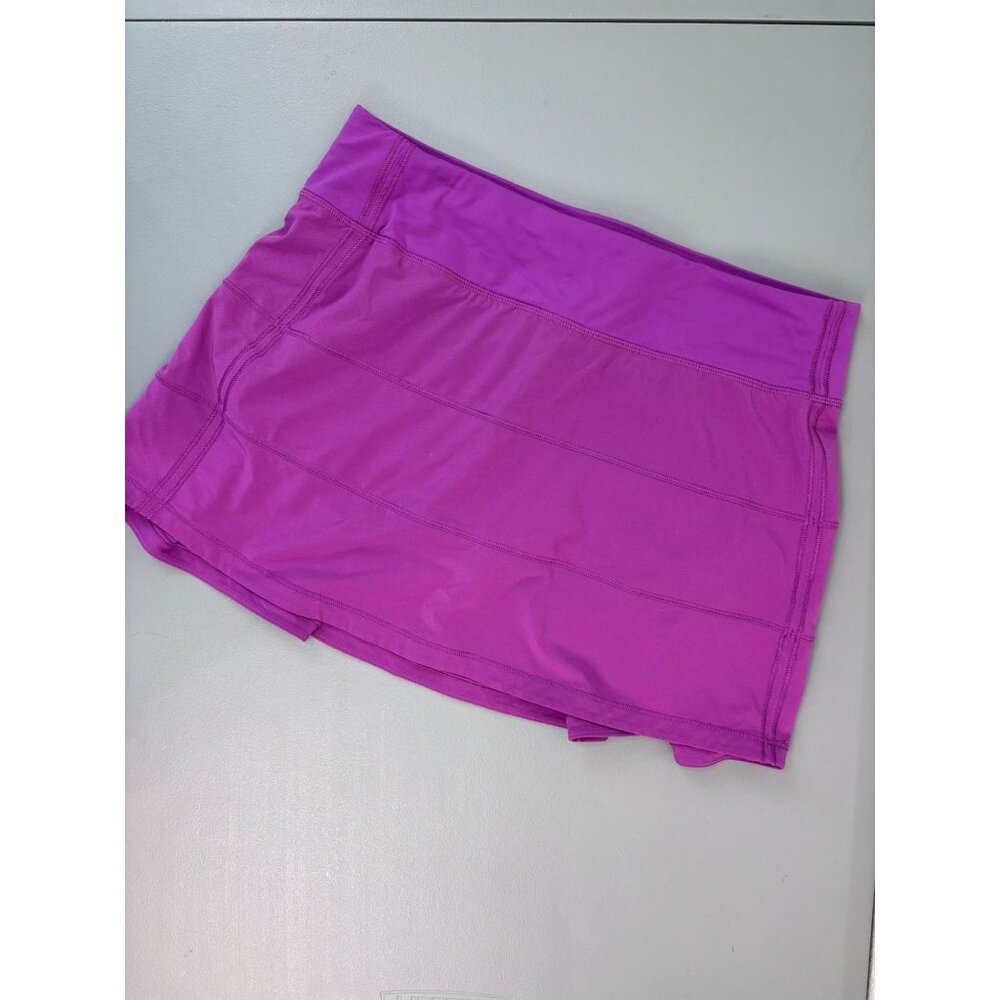 Lululemon women's 6 vivid plum pace‎ rival tennis athletic skort pleated back - Picture 3 of 8